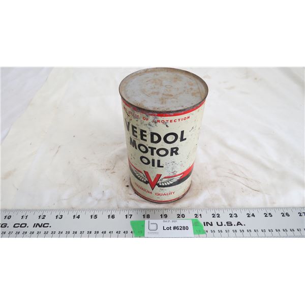 veedol motor oil 1imp quart can (empty)