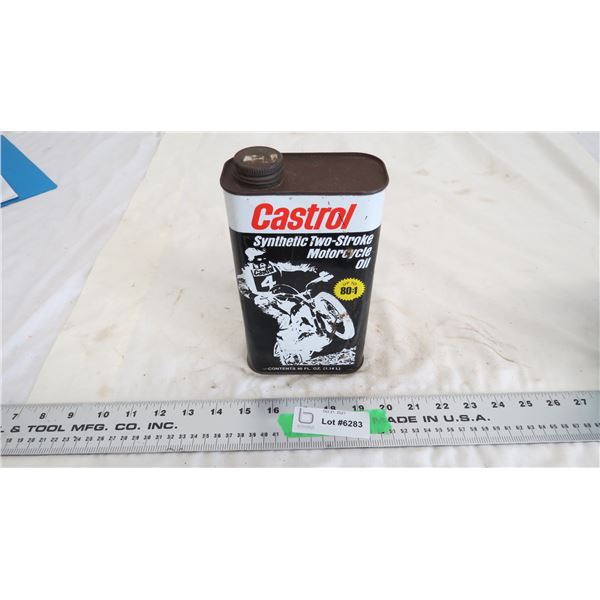 castrol synthetic two stroke moto cycle oil 1.14L can (empty)