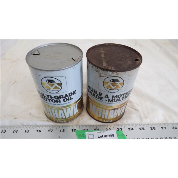 2X The Money - Mohawk multigrade oil cans 1 litre (empty)