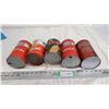 Image 5 : gulf 10w30 cardboard can (full) plus (4) empty esso oil cans - 1 litre