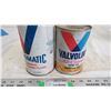 Image 2 : (2) valvoline oil cans 1 litre, 1.14L empty oil cans