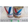Image 3 : (2) valvoline oil cans 1 litre, 1.14L empty oil cans