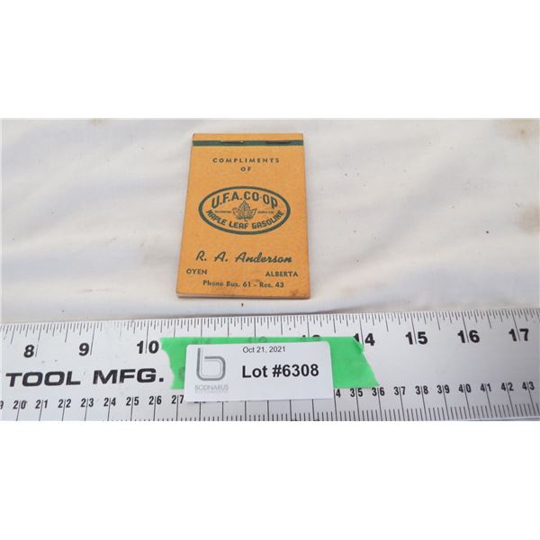 UFA Coop maple leaf gasoline notebook