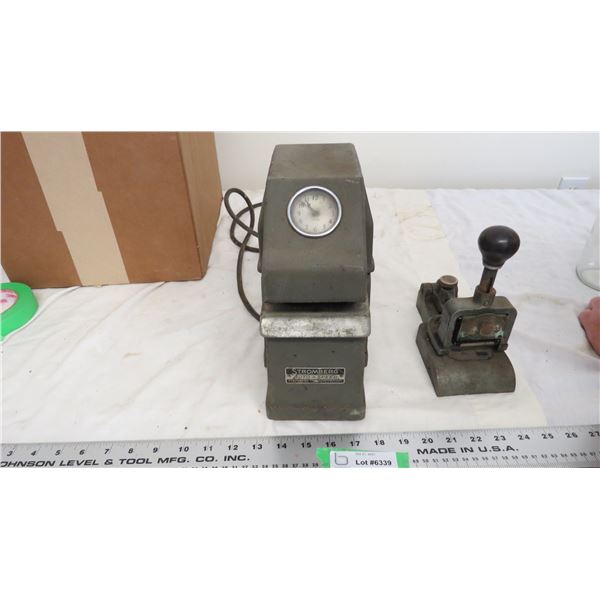 stromberg auto speed (punch clock?) plus stamper, dater