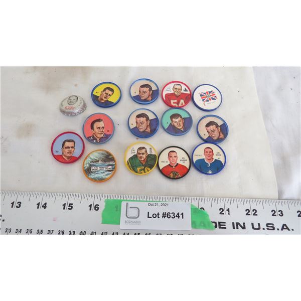 Coke Bobby Hull Bottle cap, collector potato chip wheels