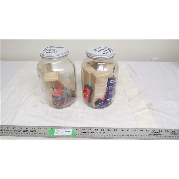 CN matches in glass jars