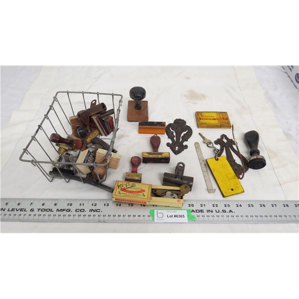 Stampers, vintage keys, misc