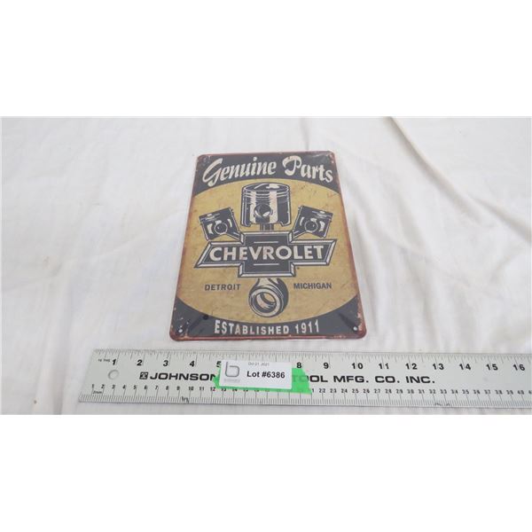 Chevrolet Tin Sign (new) 7.5x11.5