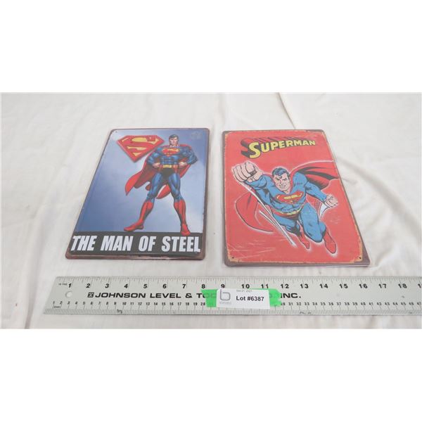 2X The Money - Superman Tin sign (new) 7.5x11.5
