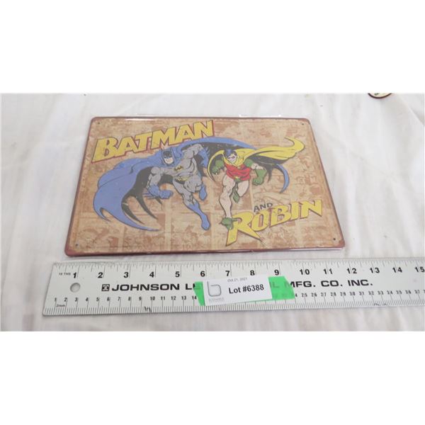 Batman & Robin tin sign (new) 7.5x11.5