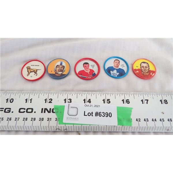 (2) shirriff hockey coins metal plus hunter potato chip wheels