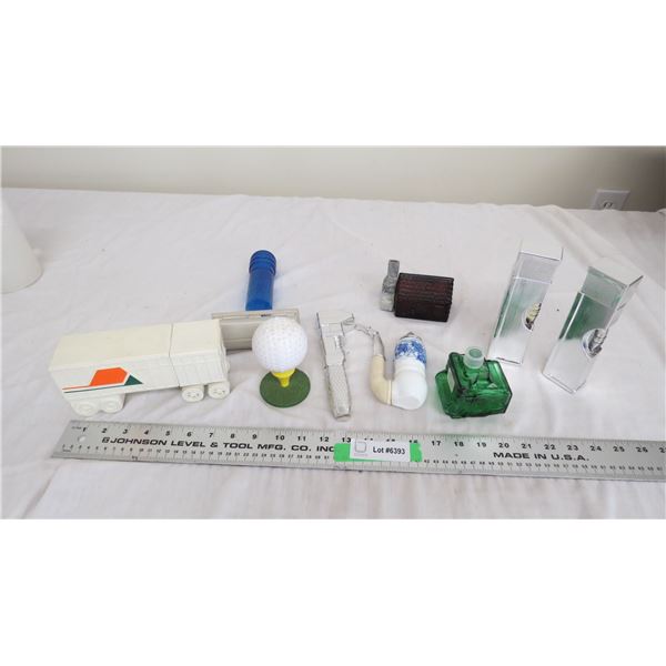 avon collector bottles (2 are full)