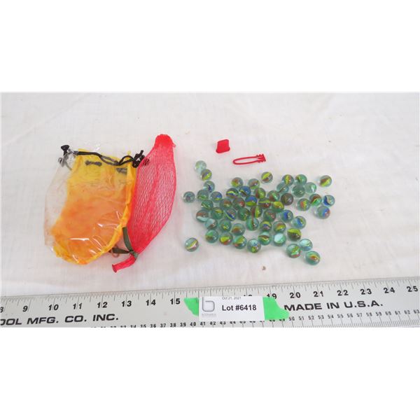 lot of vintage marbles with original bag