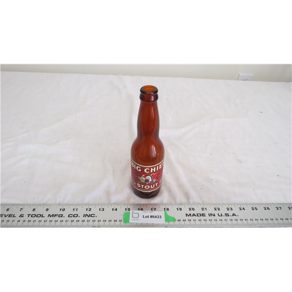 Big Chief Stout Beer Bottle with label