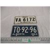 Image 1 : 2X The Money - 1963,64 Alberta License Plates
