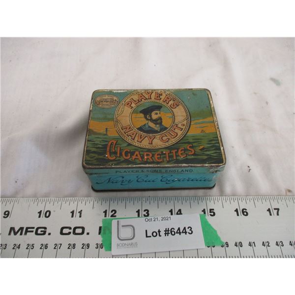 players navy cut cigarette tin