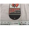 Image 3 : Red Indian Motor Oil Enamel sign door push 4.25x12" long