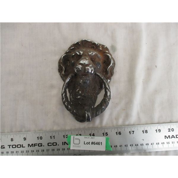 metal lions head door knocker