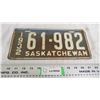 Image 1 : 1932 Sask License Plate