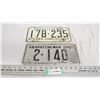 Image 1 : 2X The Money - 1948,1955 Sask License Plates