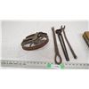 Image 1 : vintage well pulley + vintage tools