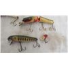 Image 3 : vintage wooden fishing hooks (3) lucky strike + others