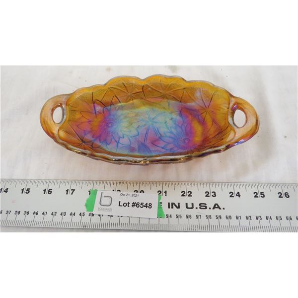 Carnival Glass Dish 9.5" long