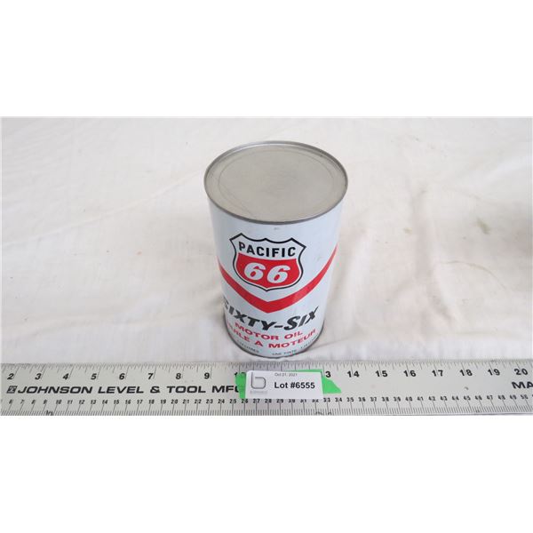 pacific 66 sixty-six motor oil sae 10w (full) can