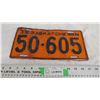 Image 1 : 1939 Sask License Plate