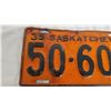 Image 2 : 1939 Sask License Plate