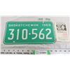 Image 2 : 1969 Sask License Plate - plus matching war amps tag