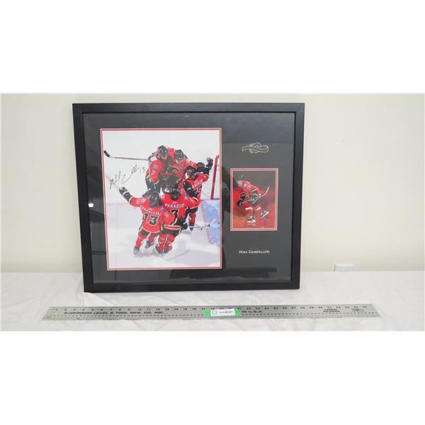 Calgary Flames mike cammalleri signed print - by Gerry Thomas in frame - 21.5x25.5