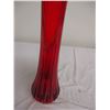 Image 3 : vintage red vase 26.5"tall glass