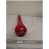 Image 5 : vintage red vase 26.5"tall glass