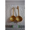Image 1 : Pair of Hand Carved Doukhobor Wooden Soup Ladles