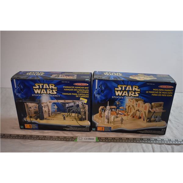 Star Wars Episode I Market and Hangar Bay Scene Toy Sets