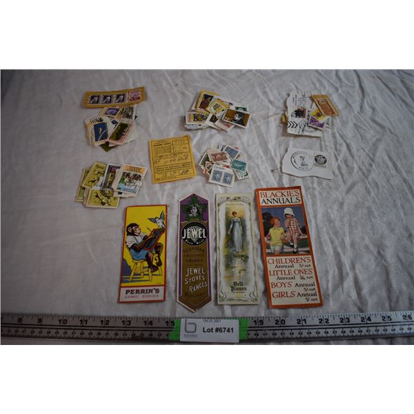 Vintage World Stamps and Bookmarks