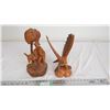 Image 1 : 2 wood carvings (have damage) one signed AP