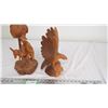 Image 2 : 2 wood carvings (have damage) one signed AP