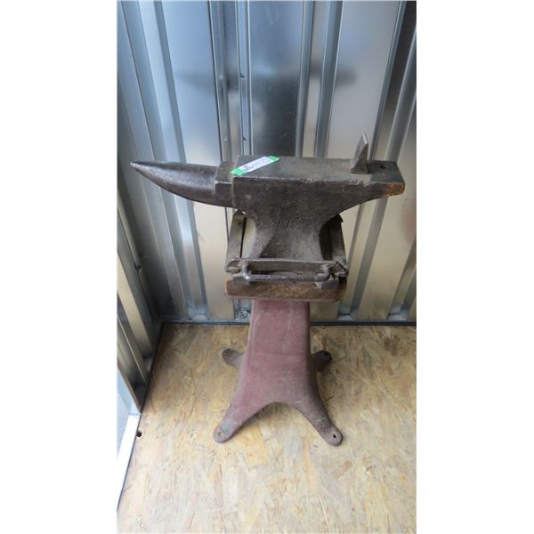 Vintage 77LB Anvil with Stand with accessorry chisel