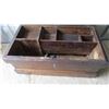 Image 5 : Vintage Storage Trunk with Shelves + with key - 39x31x16