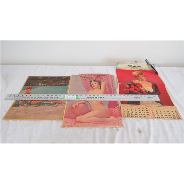 Vintage pinup girl calendars