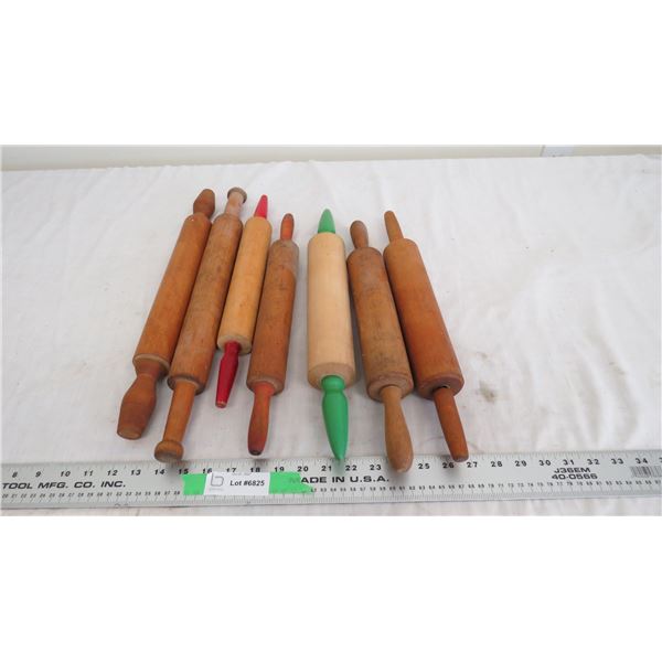 (7) wooden rolling pins
