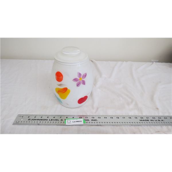 vintage glass cookie jar