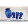 Image 1 : cracker barrel style cobalt blue + ice cream sundae cobalt blue glasses