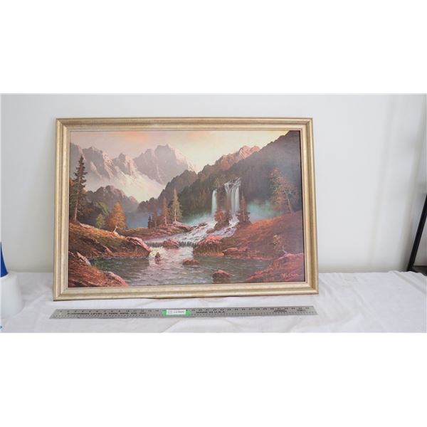 Picture in frame (print?) signed Whitman 27x39