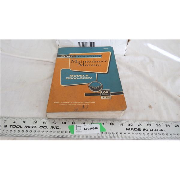 GMC Trucks models 5500-9000 maintenance manual