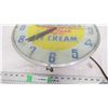 Image 4 : vintage silverwoods deluxe ice cream clock (second hand moves, +lights up - has been repaired .. min