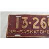 Image 2 : 1938 Sask License Plate