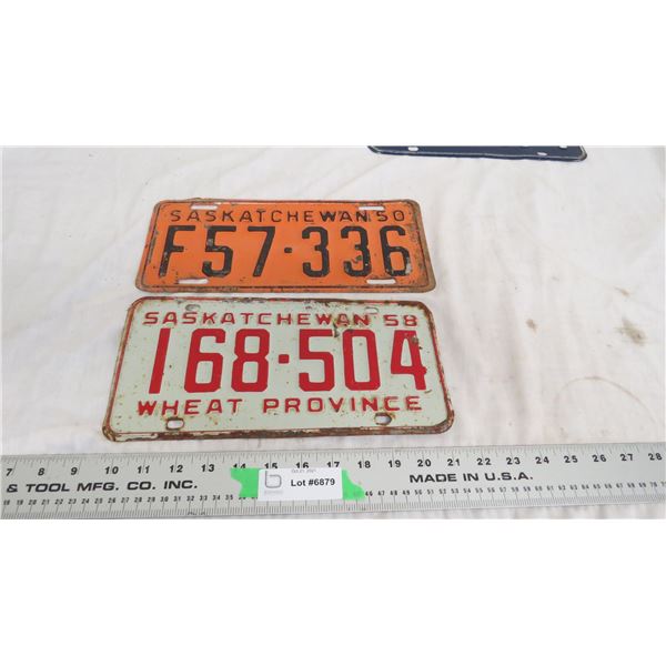 2X The Money - 1950,58 Sask License Plates